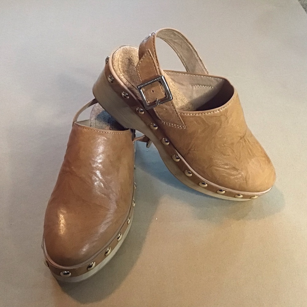 Kelsi Dagger Brooklyn Warehouse Slingback Platform Clog Leather Size 5.5 NWOB